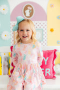 Preppy Peeps 3/4 Sleeve Pocket Twirl Dress by Mila & Rose ®