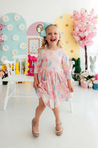 Preppy Peeps 3/4 Sleeve Pocket Twirl Dress by Mila & Rose ®
