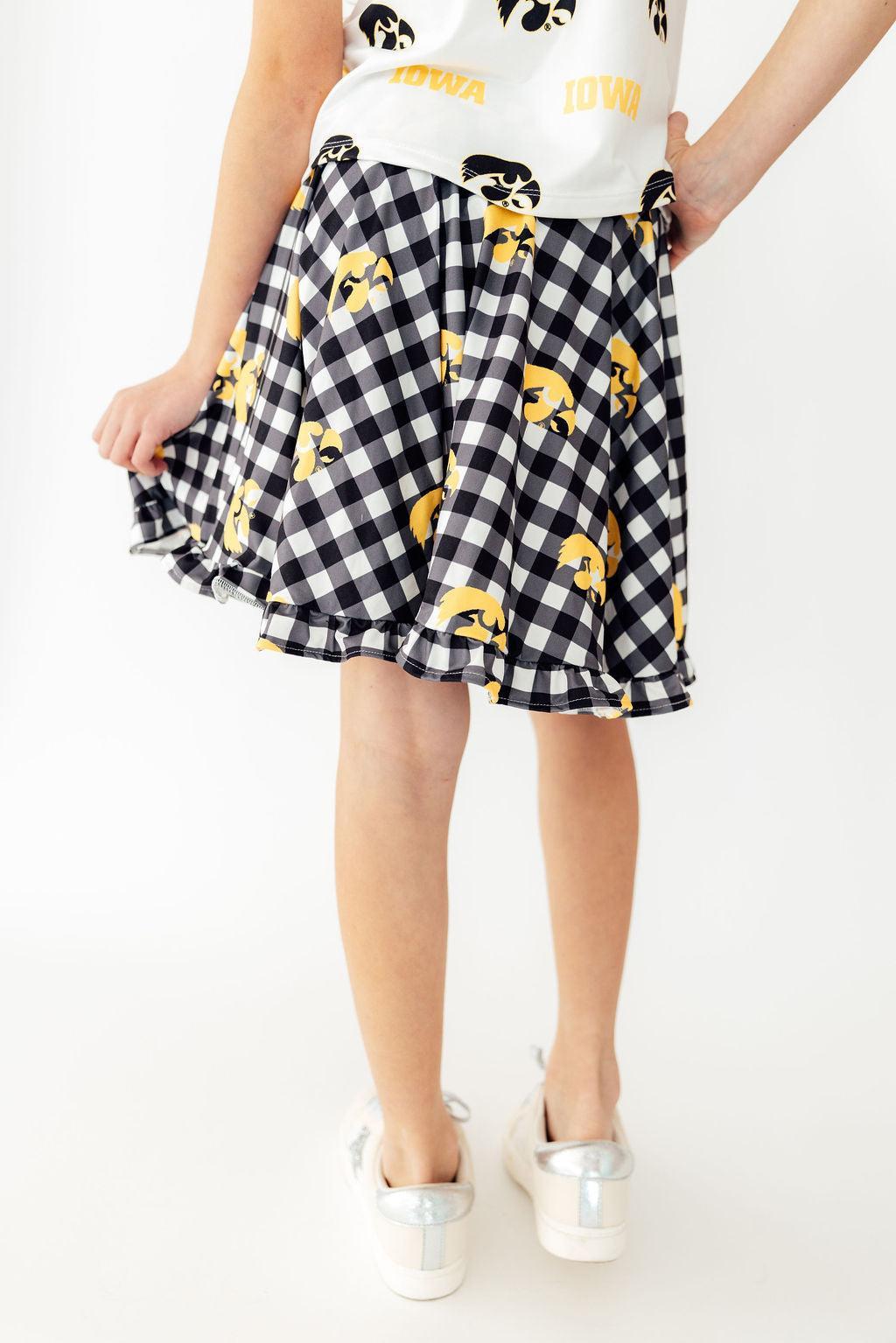 Iowa Plaid Tigerhawk Twirl Skort by Mila & Rose ®