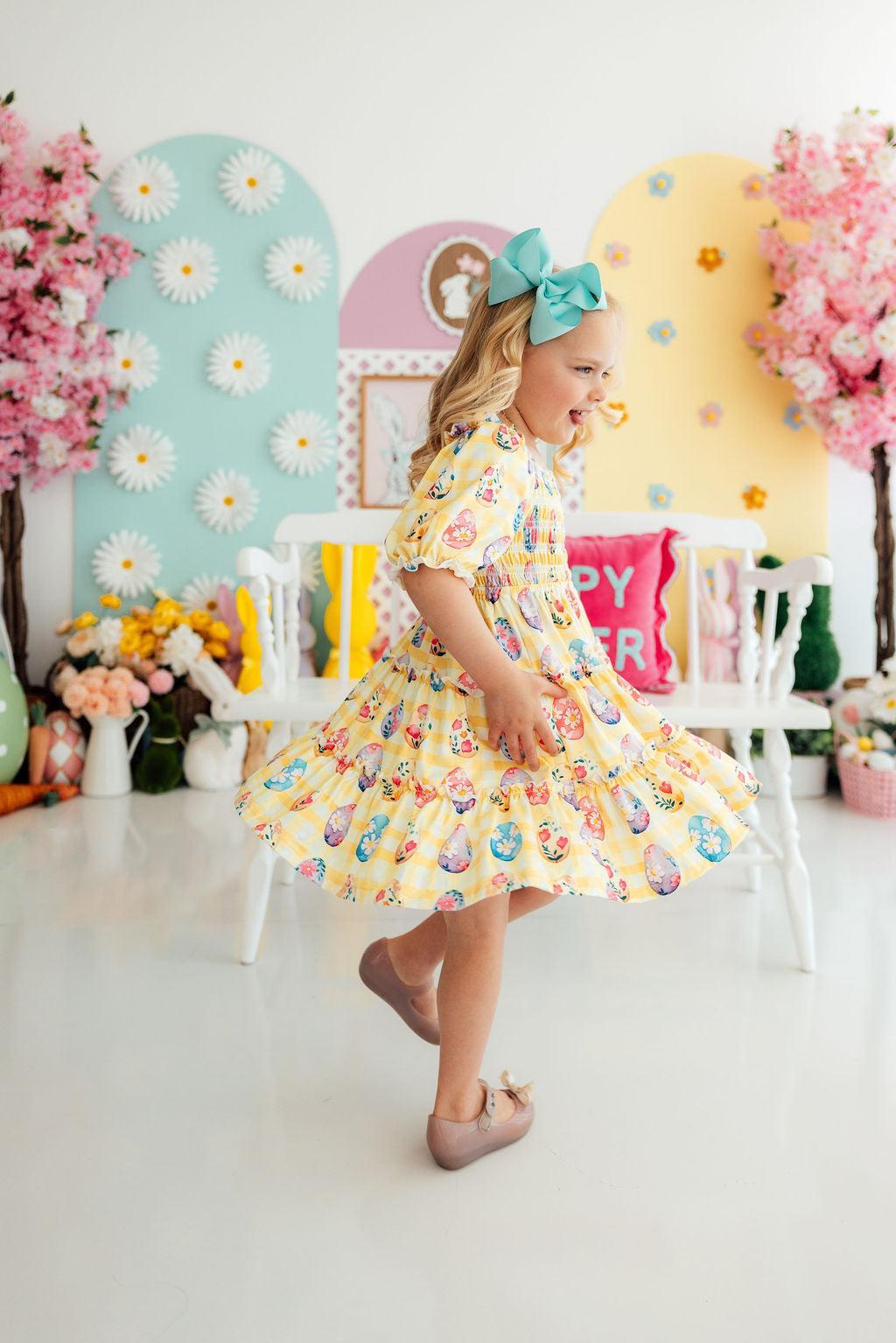 Easter Picnic Smocked Ruffle Dress by Mila & Rose ®