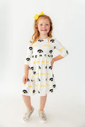 Iowa White Tigerhawk 3/4 Sleeve Pocket Twirl Dress by Mila & Rose ®