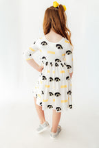Iowa White Tigerhawk 3/4 Sleeve Pocket Twirl Dress by Mila & Rose ®