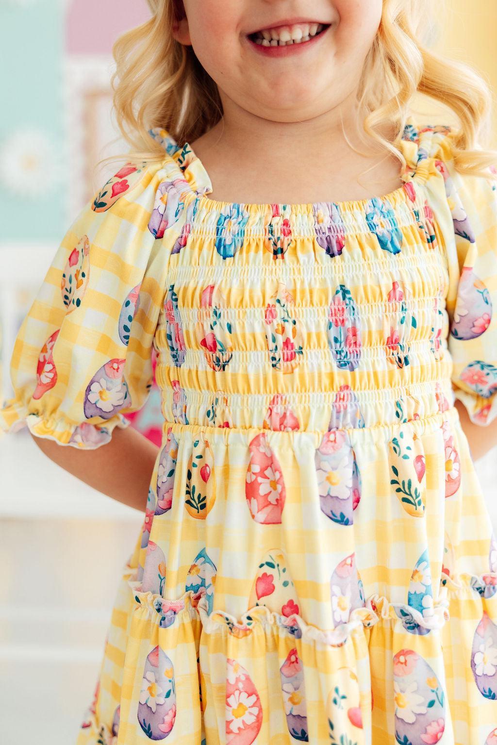 Easter Picnic Smocked Ruffle Dress by Mila & Rose ®