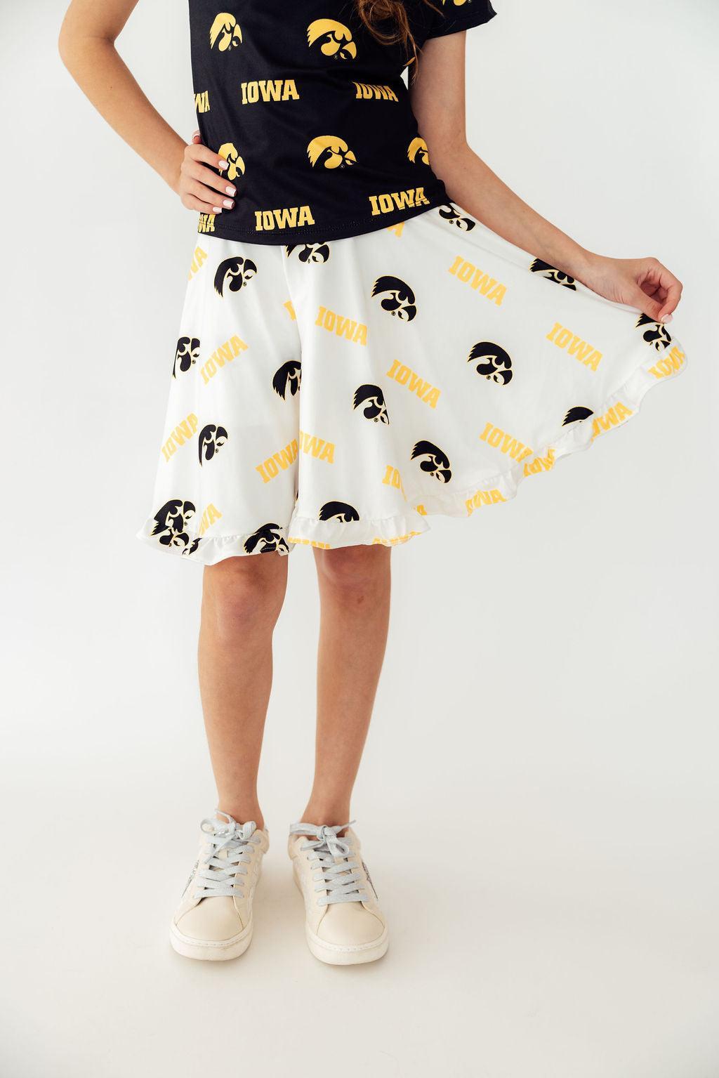 Iowa White Tigerhawk Twirl Skort by Mila & Rose ®