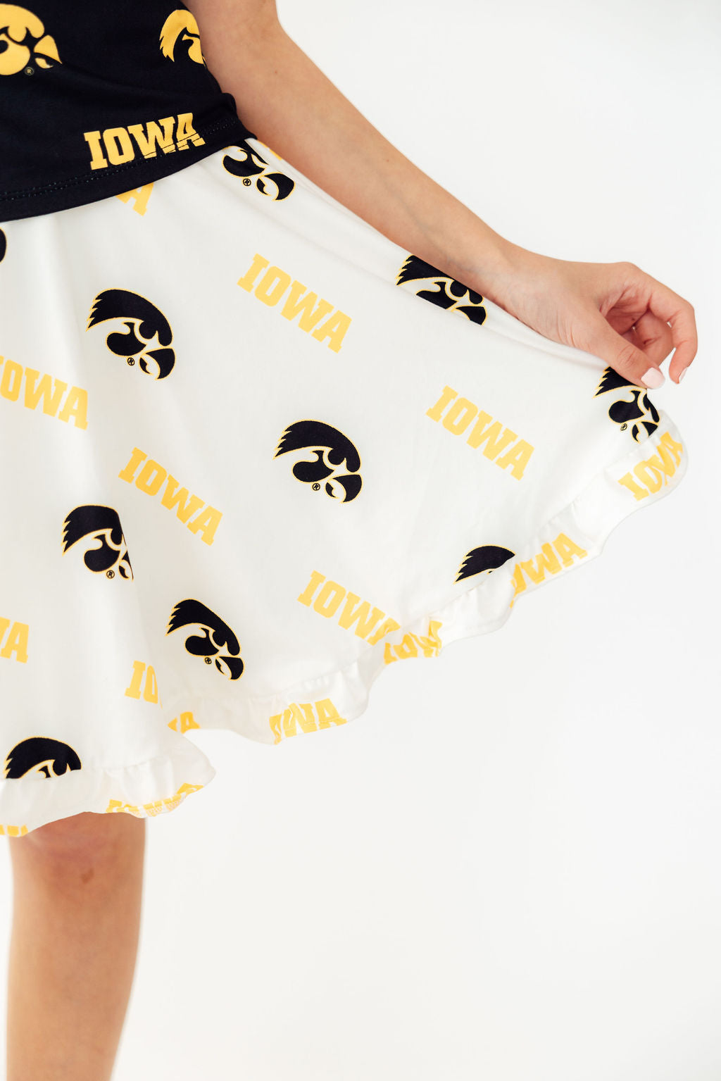 Iowa White Tigerhawk Twirl Skort by Mila & Rose ®