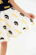 Iowa White Tigerhawk Twirl Skort by Mila & Rose ®