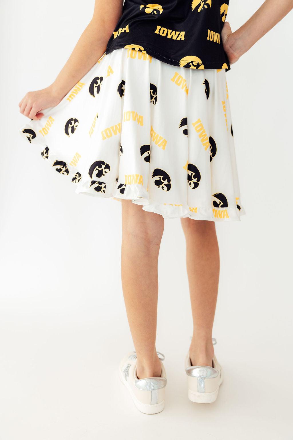 Iowa White Tigerhawk Twirl Skort by Mila & Rose ®