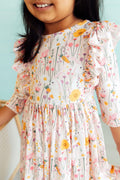 Carrot Cutie 3/4 Sleeve Ruffle Twirl Dress by Mila & Rose ®
