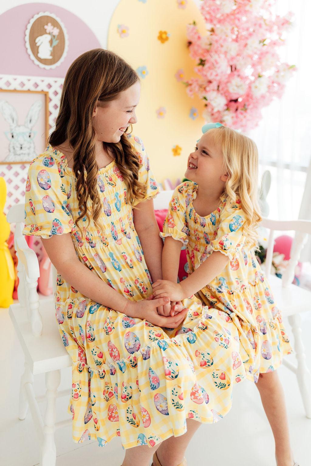 Easter Picnic Smocked Ruffle Dress by Mila & Rose ®