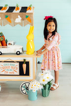 Daisy Ducklings 3/4 Sleeve Ruffle Twirl Dress by Mila & Rose ®
