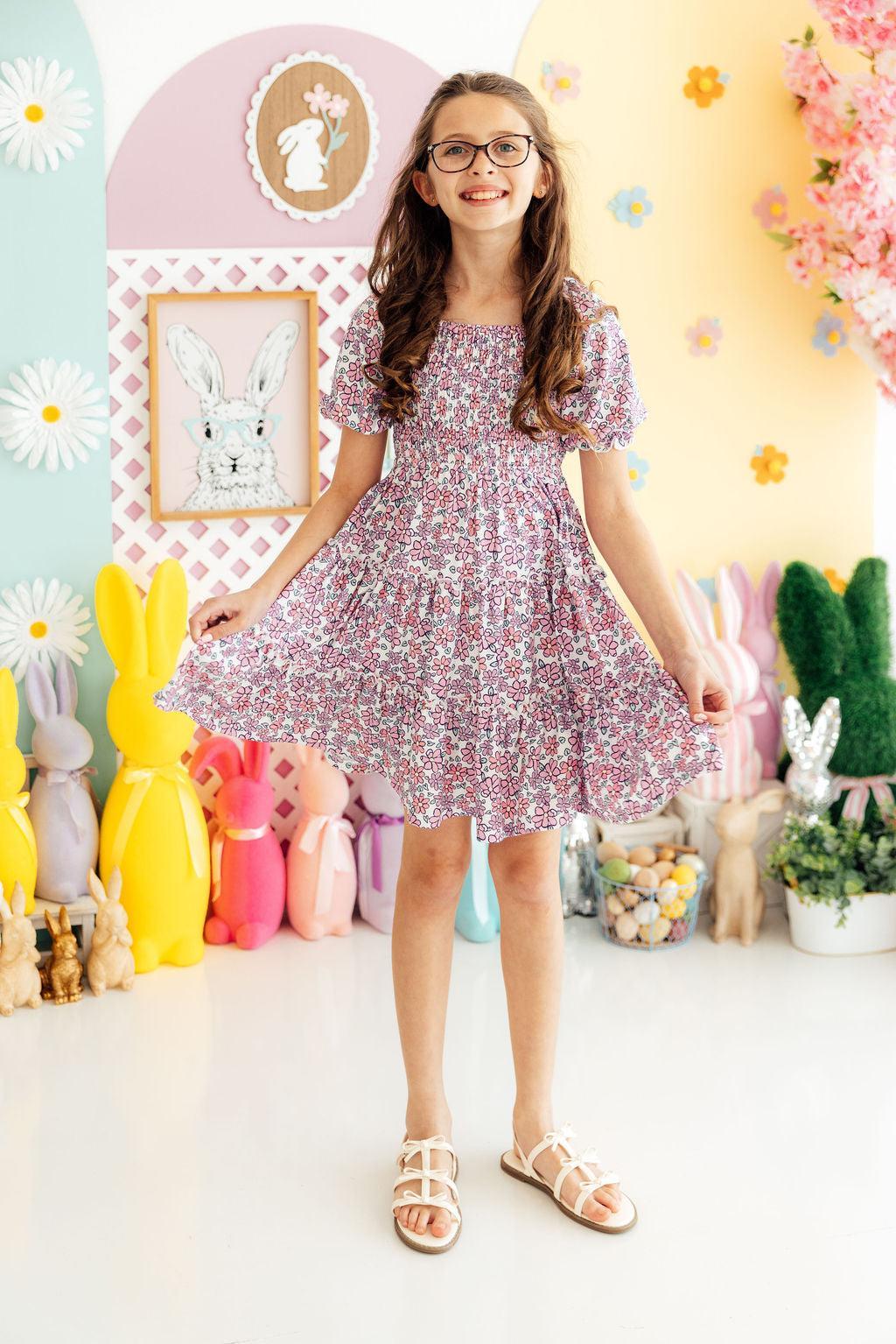 Lovely Lavender Smocked Ruffle Dress by Mila & Rose ®