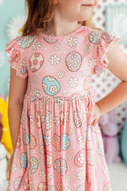 Easter Egg Hunt Flutter Sleeve Twirl Dress by Mila & Rose ®