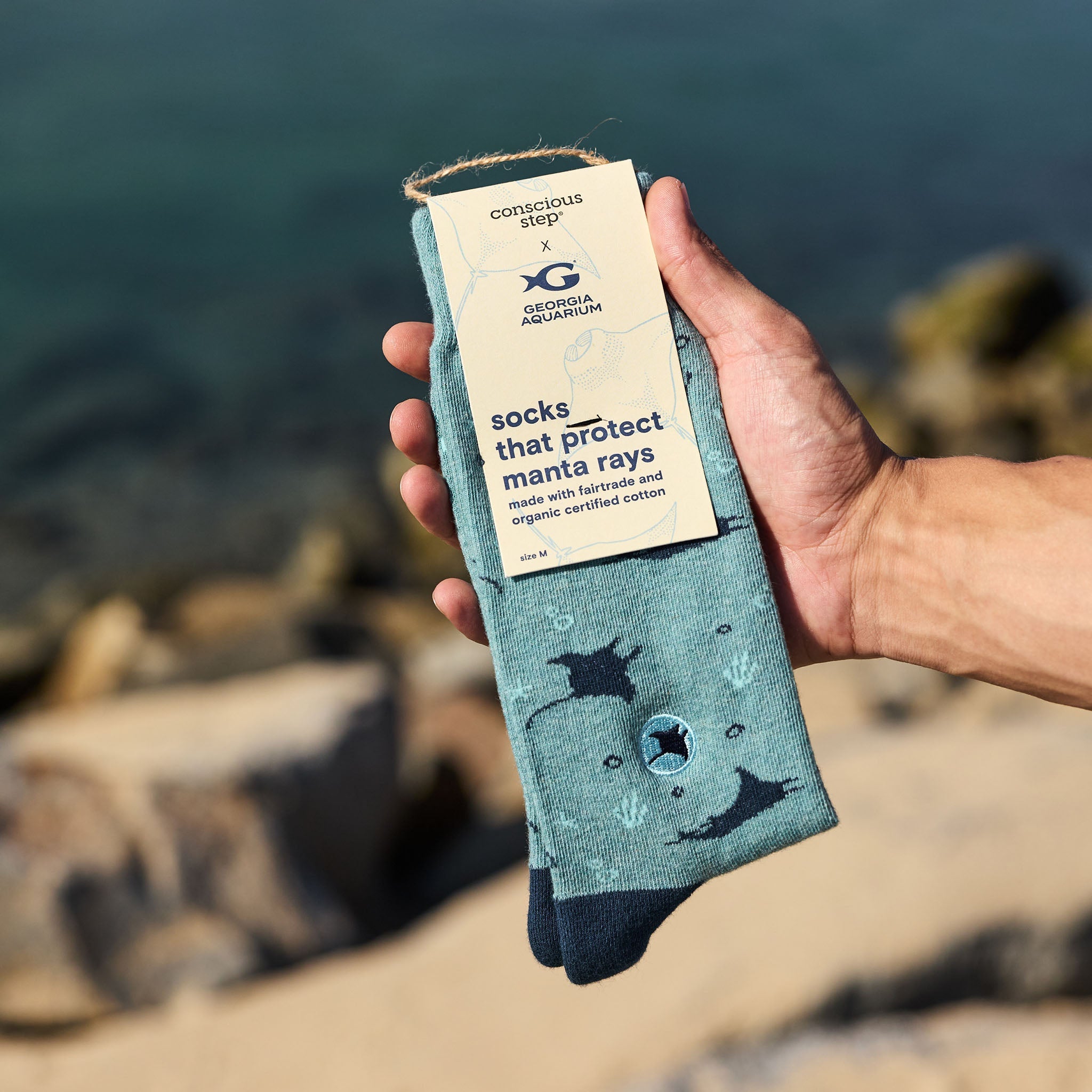 Socks that Protect Manta Rays by Conscious Step
