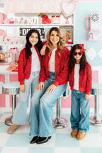 Grown Up Red Sequin Jacket by Mila & Rose ®