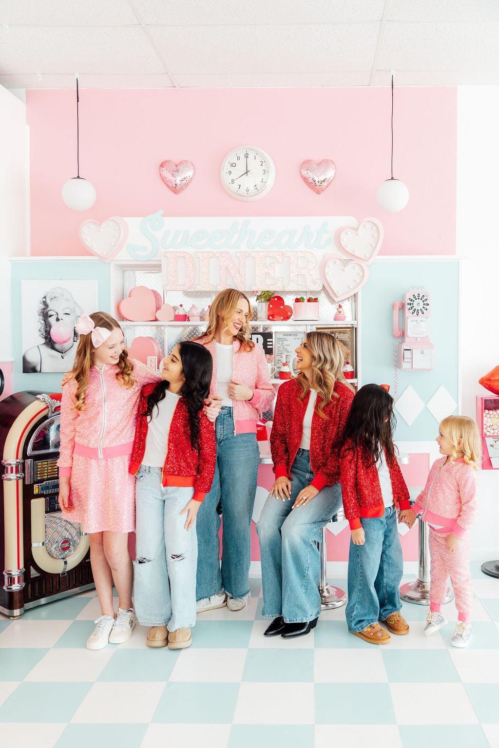 Grown Up Bubblegum Pink Sequin Jacket by Mila & Rose ®