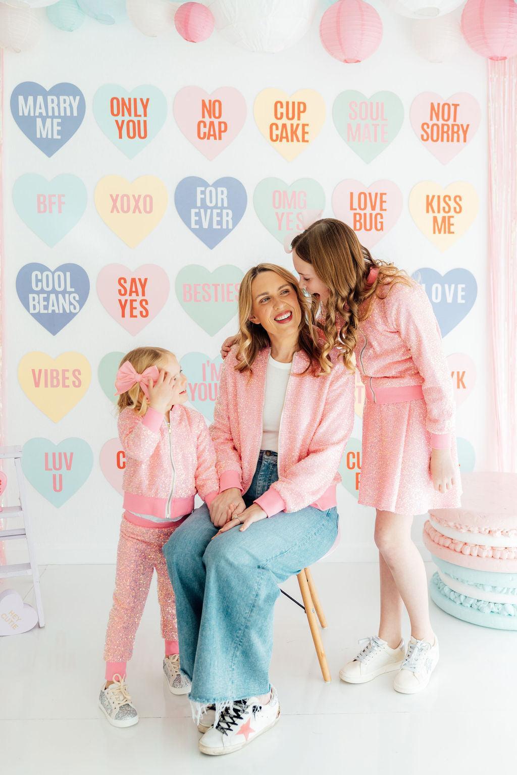 Grown Up Bubblegum Pink Sequin Jacket by Mila & Rose ®