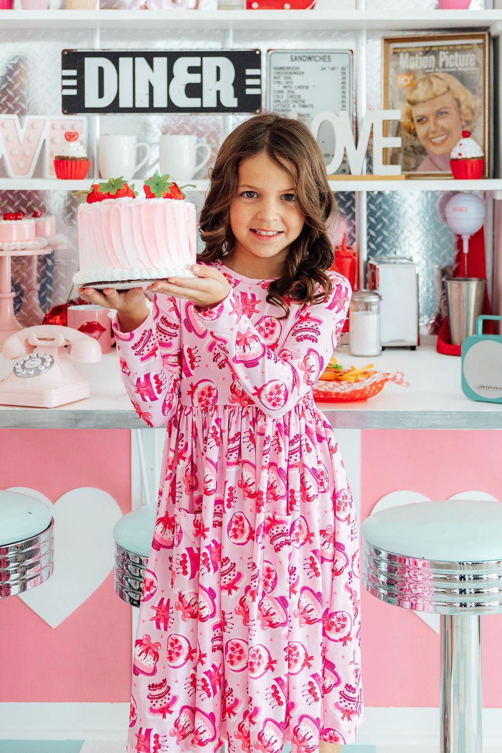 Vintage Cakes L/S Pocket Twirl Dress by Mila & Rose ®