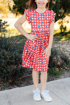 Nebraska Plaid Herbie Husker Flutter Twirl Dress by Mila & Rose ®