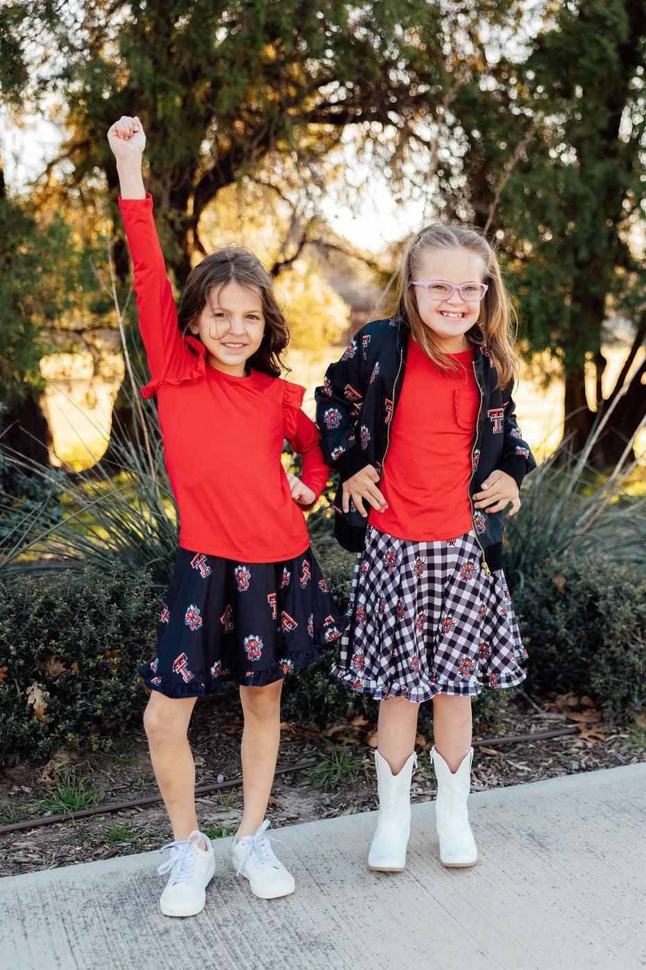 Texas Tech Black Raider Red Twirl Skort by Mila & Rose ®