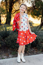 Nebraska Red Herbie Husker Twirl Skort by Mila & Rose ®