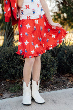 Nebraska Red Herbie Husker Twirl Skort by Mila & Rose ®