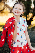 Nebraska Red Herbie Husker Satin Jacket by Mila & Rose ®