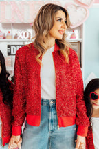 Grown Up Red Sequin Jacket by Mila & Rose ®