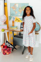 Color Crayons S/S Pocket Twirl Dress by Mila & Rose ®