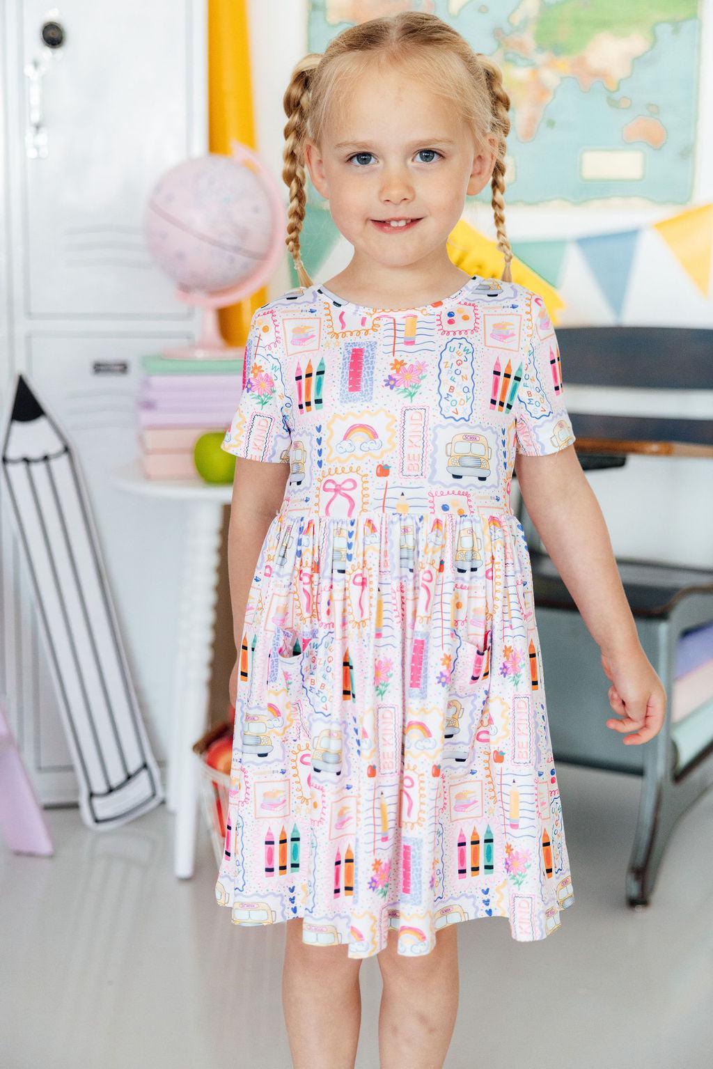 Art Class S/S Pocket Twirl Dress by Mila & Rose ®