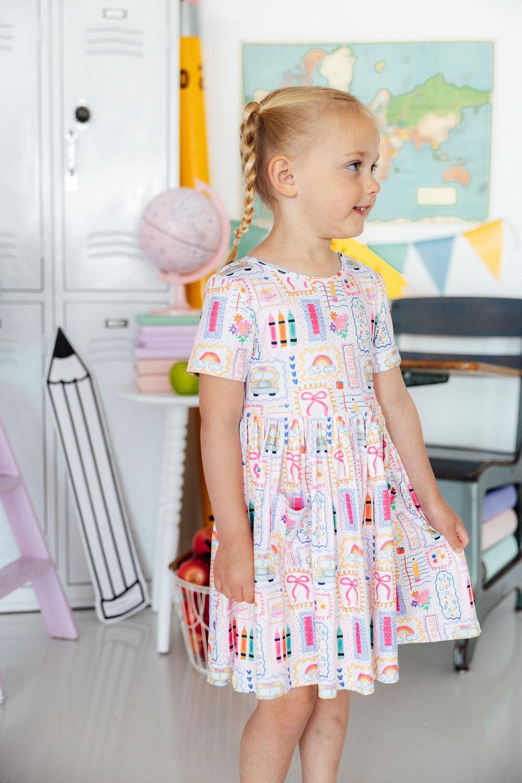Art Class S/S Pocket Twirl Dress by Mila & Rose ®