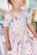 Art Class S/S Pocket Twirl Dress by Mila & Rose ®