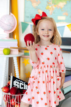 An Apple a Day 3/4 Sleeve Pocket Twirl Dress by Mila & Rose ®