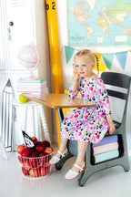 Peace, Love & Pandacorns 3/4 Sleeve Pocket Twirl Dress by Mila & Rose ®