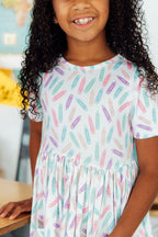Color Crayons S/S Pocket Twirl Dress by Mila & Rose ®