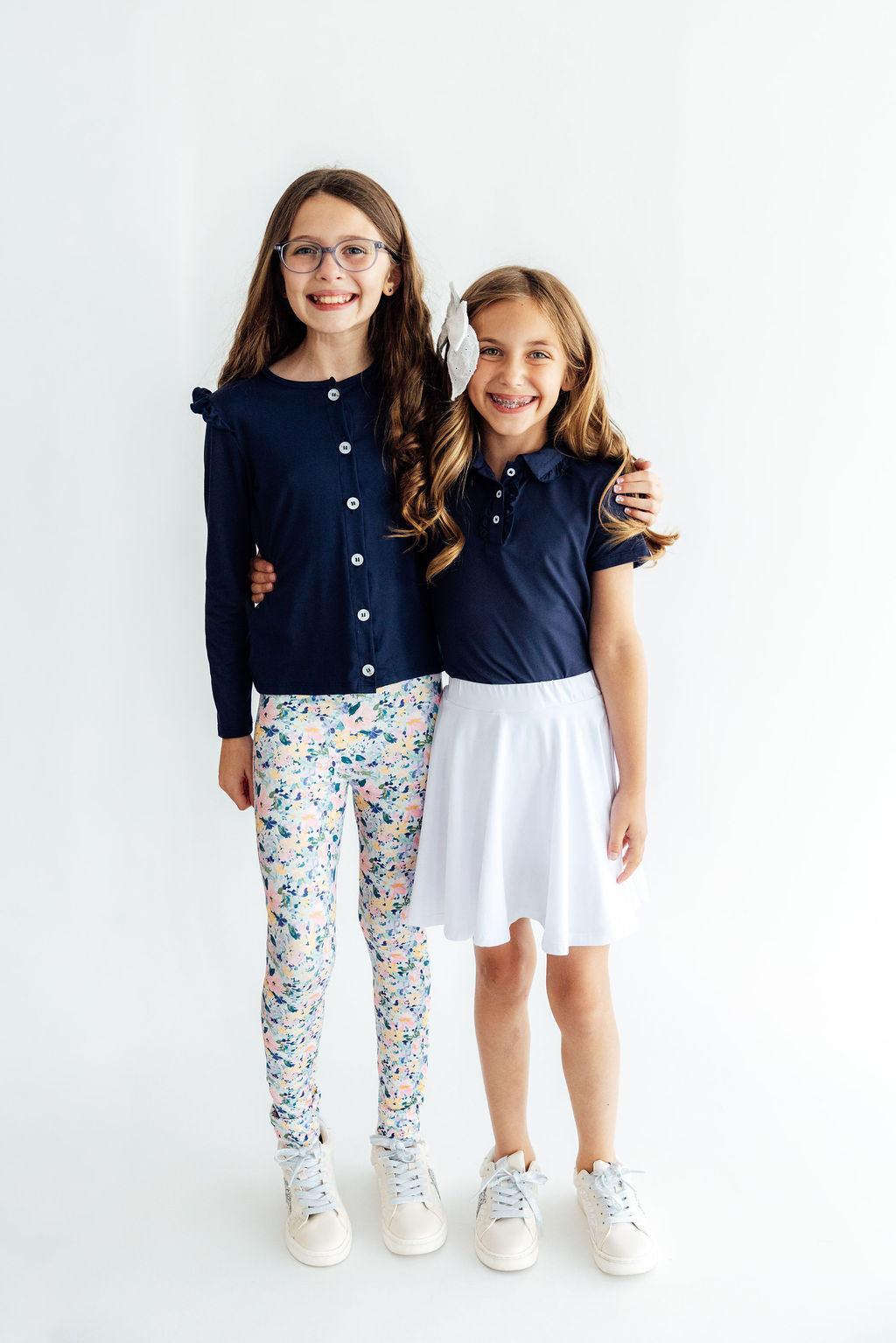 Navy Ruffle Cardigan by Mila & Rose ®