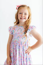Rainbow Dreams Flutter Sleeve Twirl Dress by Mila & Rose ®