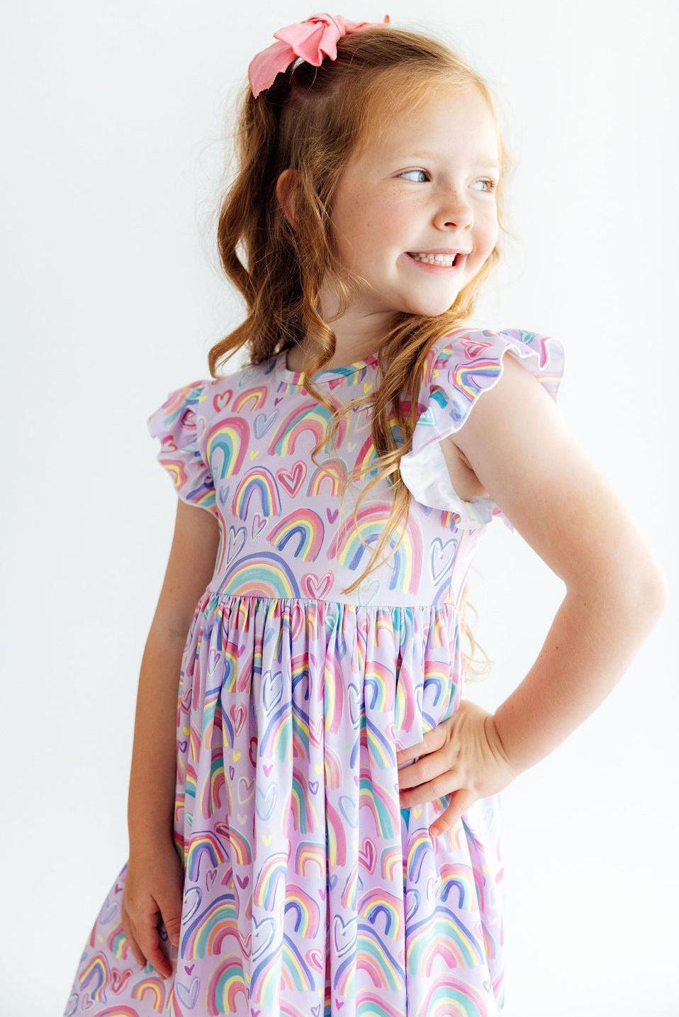 Rainbow Dreams Flutter Sleeve Twirl Dress by Mila & Rose ®