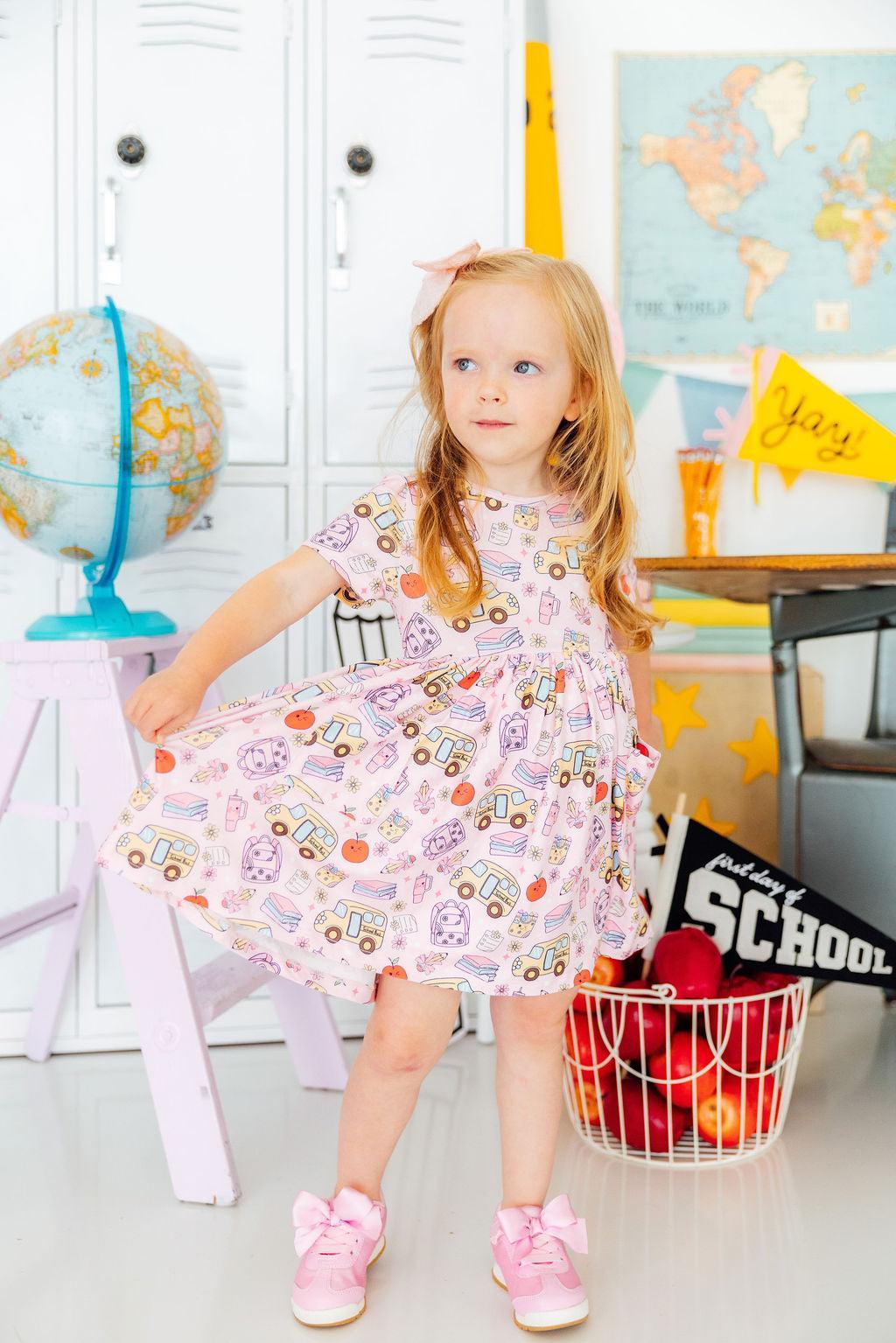 Playground Princess S/S Pocket Twirl Dress by Mila & Rose ®