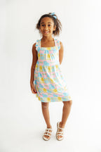 Tropical Summer Ruffle Cross Back Dress by Mila & Rose ®