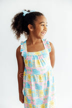 Tropical Summer Ruffle Cross Back Dress by Mila & Rose ®
