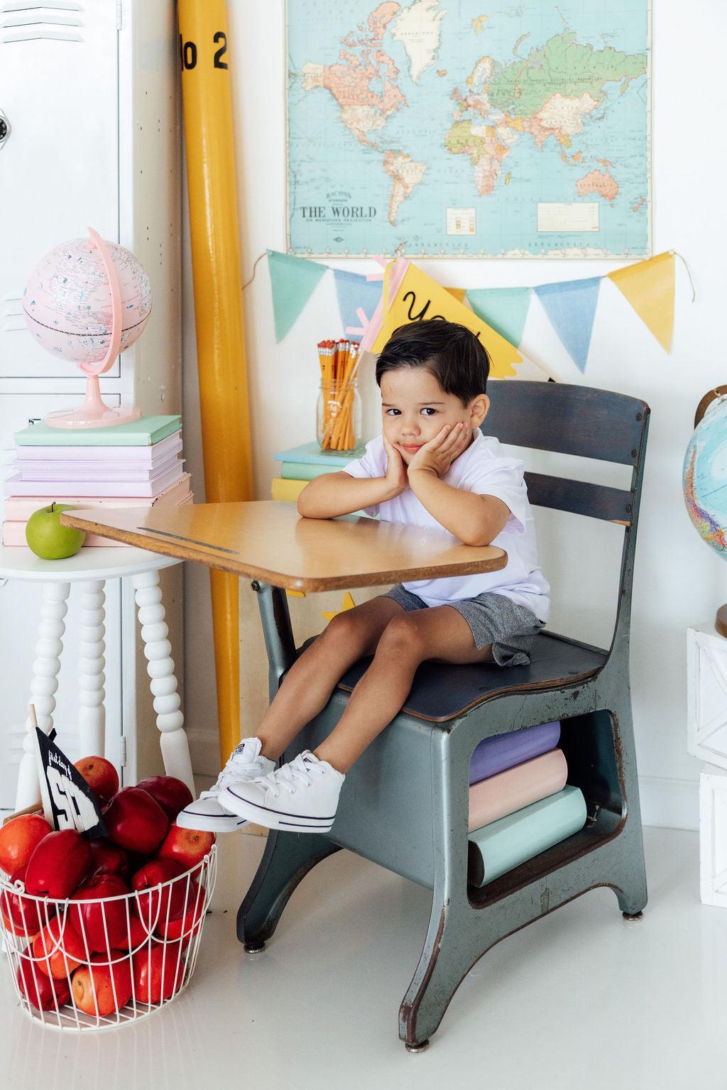 Boys White S/S Polo by Mila & Rose ®