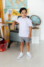 Boys Heather Gray Play Shorts by Mila & Rose ®