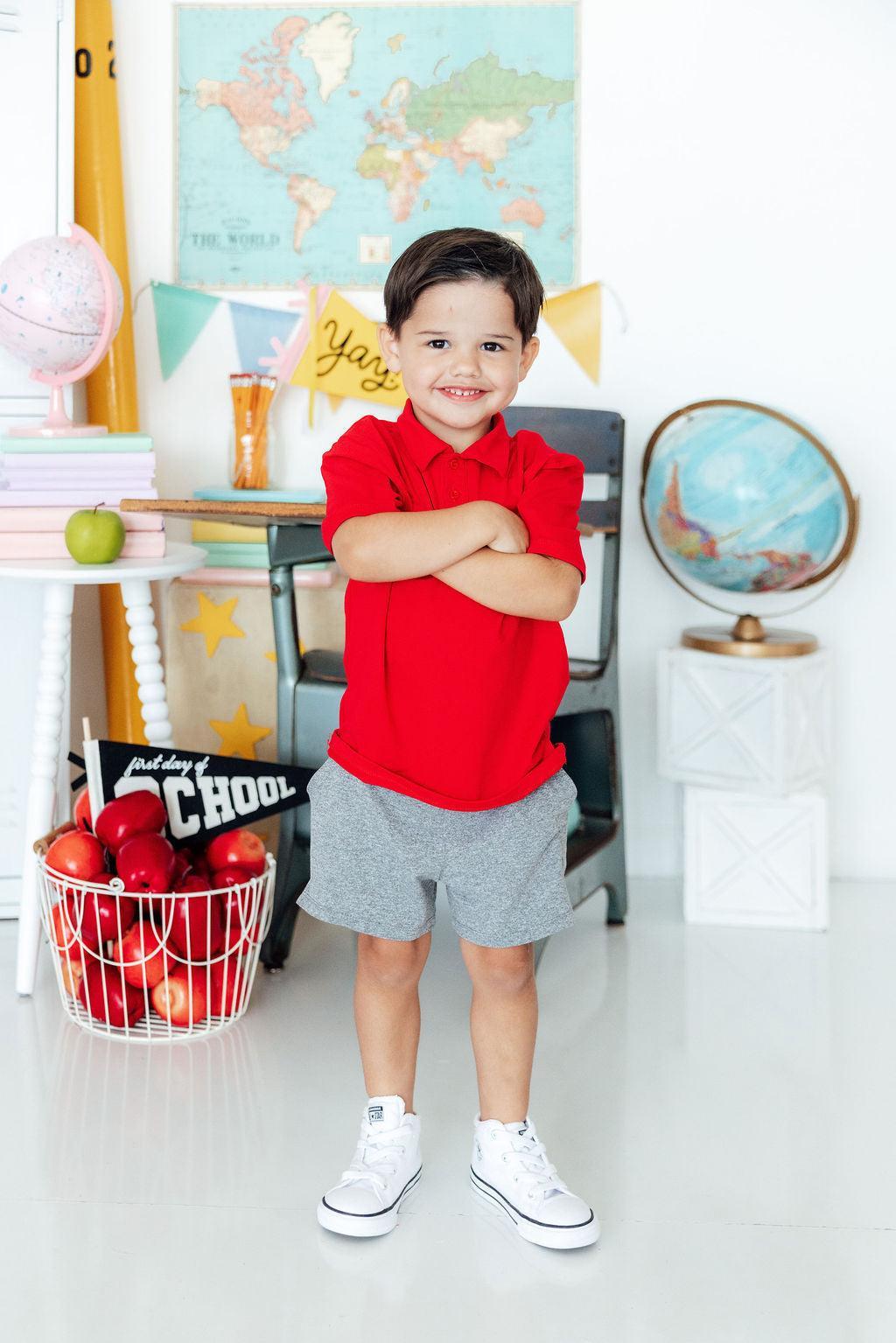 Boys Red S/S Polo by Mila & Rose ®