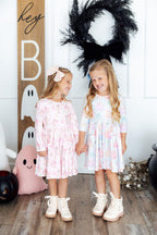Here for the Candy 3/4 Sleeve Pocket Twirl Dress by Mila & Rose ®