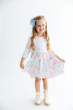 Here for the Candy 3/4 Sleeve Pocket Twirl Dress by Mila & Rose ®