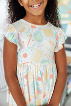 Campus Cutie Flutter Sleeve Twirl Dress by Mila & Rose ®