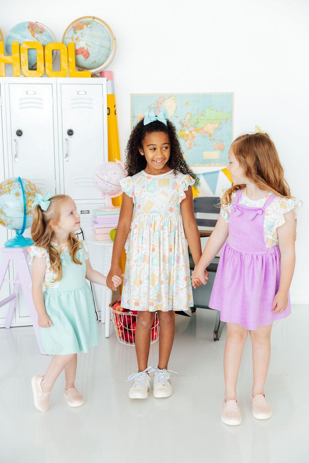 Campus Cutie Flutter Sleeve Twirl Dress by Mila & Rose ®
