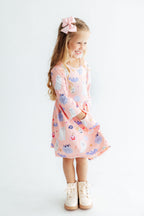 Spooky Sweetheart 3/4 Sleeve Pocket Twirl Dress by Mila & Rose ®