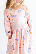 Spooky Sweetheart 3/4 Sleeve Pocket Twirl Dress by Mila & Rose ®