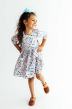 Fall Floral 3/4 Sleeve Pocket Twirl Dress by Mila & Rose ®